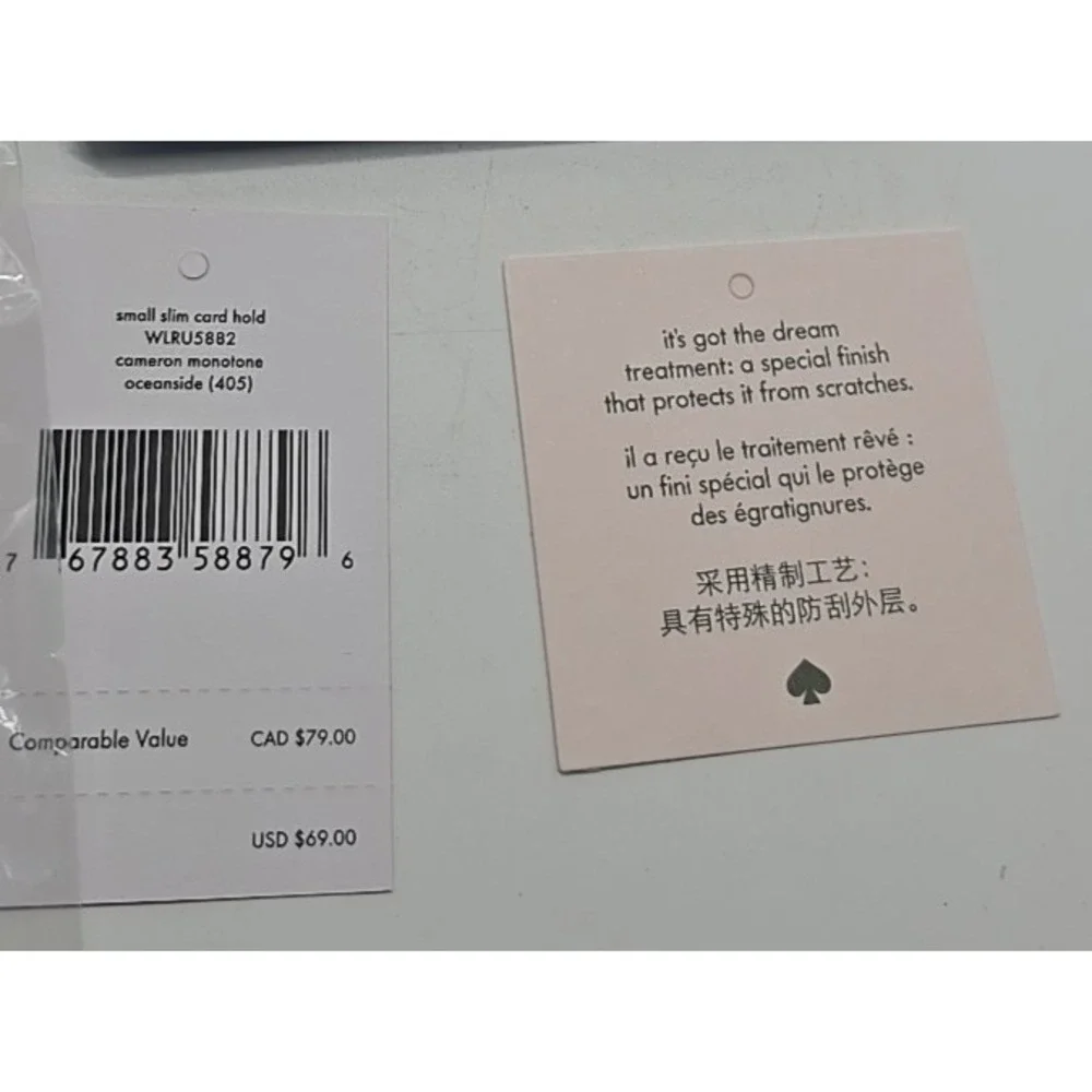 Kate Spade New York Cameron Monotone Small Slim Card Holder Oceanside‎